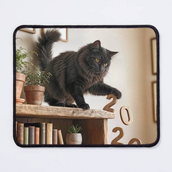 Item preview, Cat Knocking Off 2026 Year Numbers designed and sold by Maria Dryfhout.