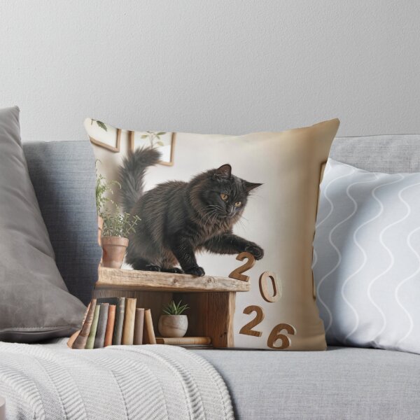 Item preview, Cat Knocking Off 2026 Year Numbers designed and sold by Maria Dryfhout.
