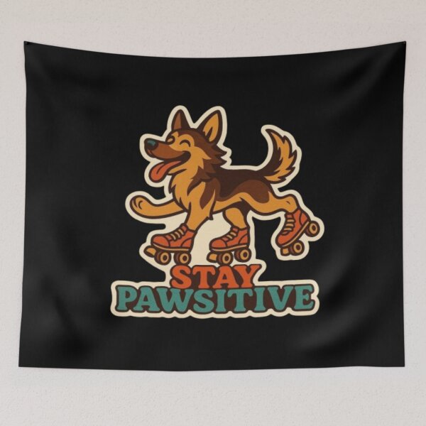 Item preview, Stay Pawsitive – Cute Funny German Shepherd Dog Lover Positive Humor Design designed and sold by Typologystudios.