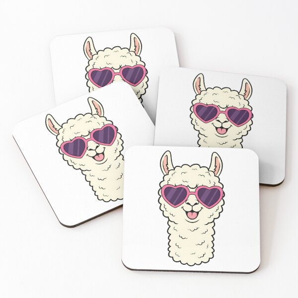 Item preview, Happy Alpaca Pink Heart Sunglasses designed and sold by k3rstman1.