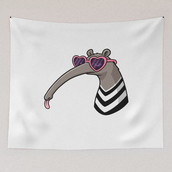 Item preview, Cool Cartoon Anteater Pink Heart Sunglasses designed and sold by k3rstman1.