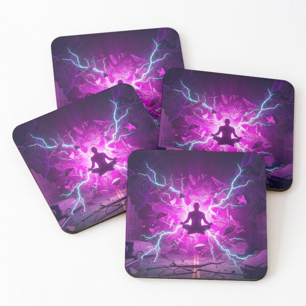 Item preview, Cyberpunk Zen Glitch Neon Storm Aesthetic designed and sold by MarCinu Art.