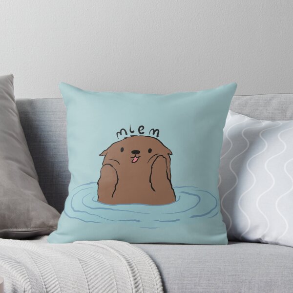 Aperçu de l'œuvre Loutre Mlem - animaux mleming mignons créée et vendue par aziza-doodles.