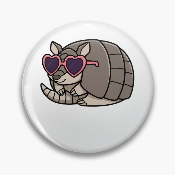Item preview, Cute Armadillo Wearing Pink Heart Sunglasses designed and sold by k3rstman1.