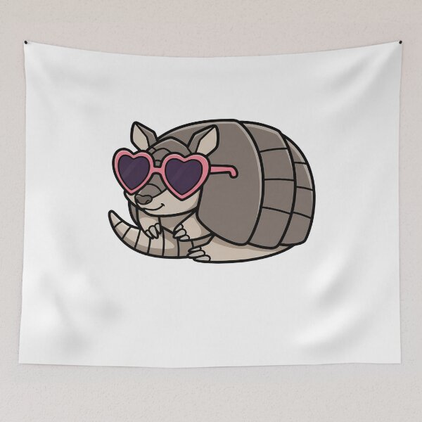 Item preview, Cute Armadillo Wearing Pink Heart Sunglasses designed and sold by k3rstman1.