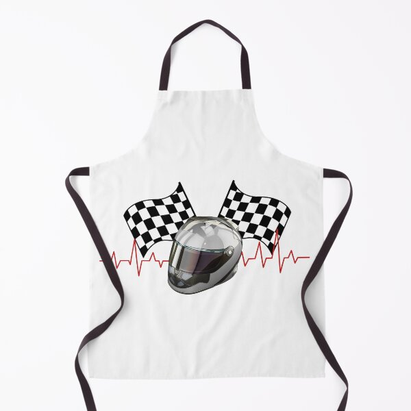 Item preview, F1 Helmet, Racing Flags & Heartbeat Line Graphic designed and sold by ShadeScapeArt.