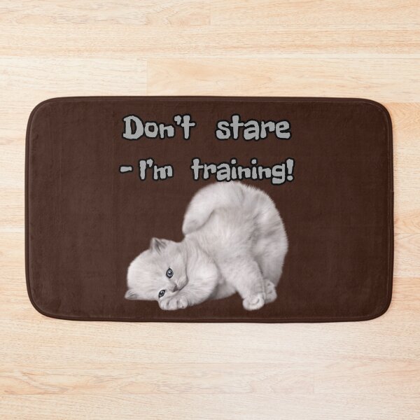 Item preview, Don’t stare – I’m training !Cat Fitness Humor Design designed and sold by MariMarArt.