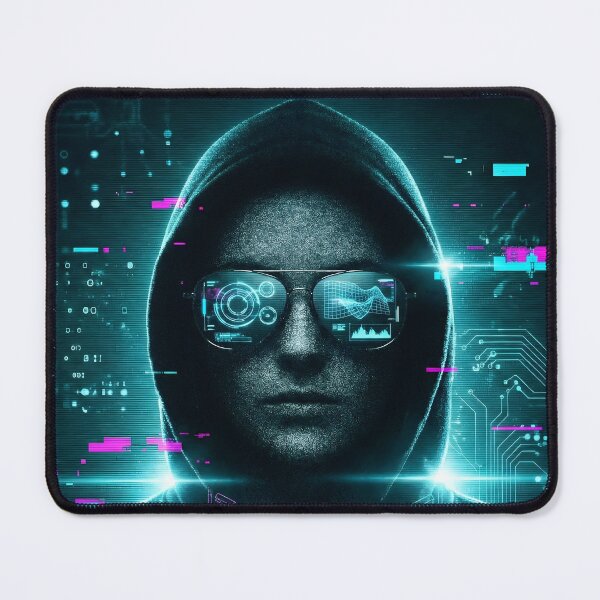 Item preview, Cyberpunk Hacker Glitch HUD Aesthetic 2026 designed and sold by MarCinu Art.