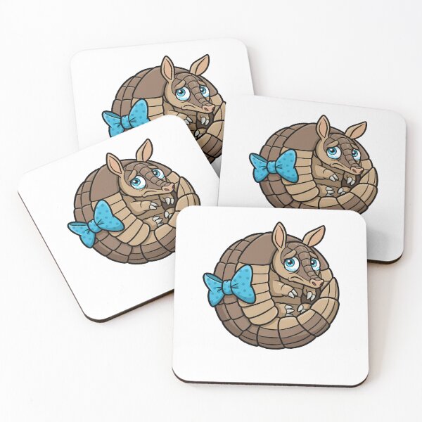 Item preview, Sad Armadillo Cute Blue Bow Cartoon designed and sold by k3rstman1.