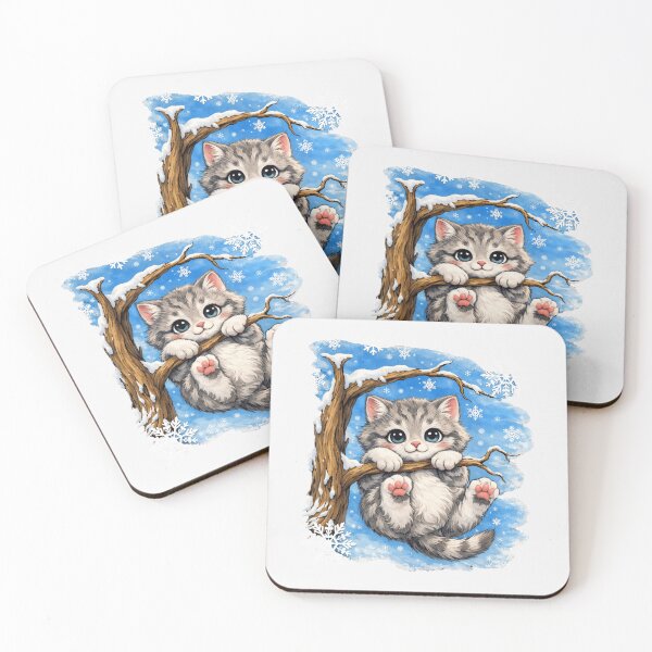 Item preview, Hang in There Baby Cat in Snow  designed and sold by first-shirt ⭐ ⭐ ⭐ ⭐ ⭐.
