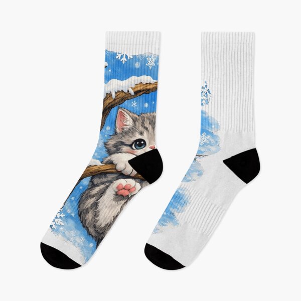 Item preview, Hang in There Baby Cat in Snow  designed and sold by first-shirt ⭐ ⭐ ⭐ ⭐ ⭐.