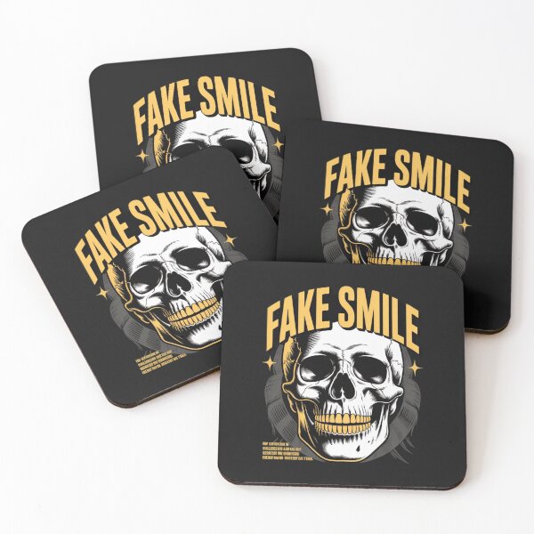 Item preview, Fake Smile Skull – Dark Humor Gothic Illustration designed and sold by dortmond.