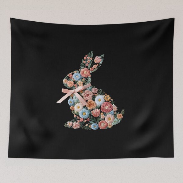 Item preview, Coquette Easter Bunny Floral, Happy Easter, Floral Easter Bunny, Easter, Spring Floral, Bunny Design designed and sold by DesignDenDo ⭐⭐⭐⭐⭐.