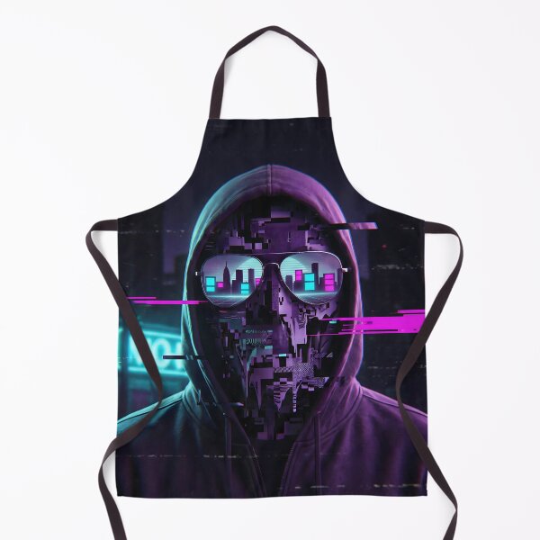 Item preview, Cyberpunk Glitch Hacker Neon City Reflection 2026 designed and sold by MarCinu Art.