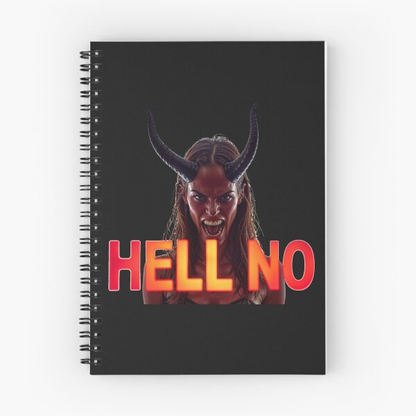Aperçu de l'œuvre T-shirt "Enfer non" fille démon en colère créée et vendue par IdeaSmith.