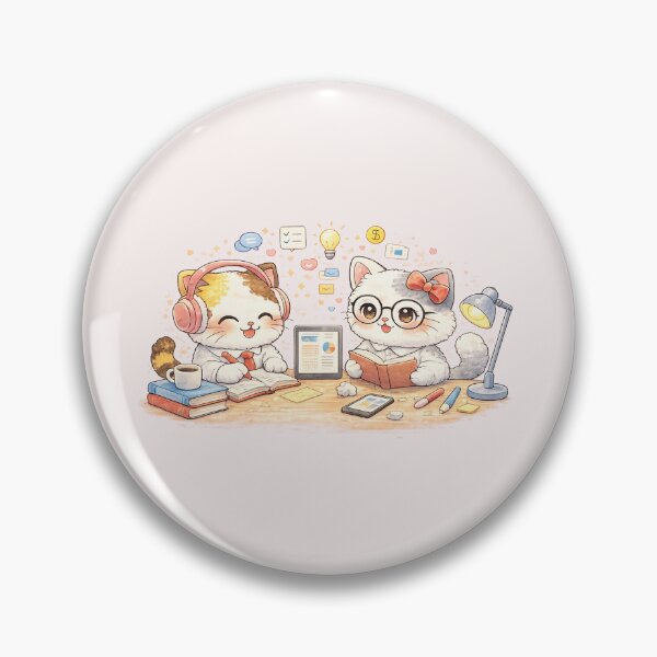 Item preview, Mochi & Lumi – Studying Together designed and sold by Mochi Studio.