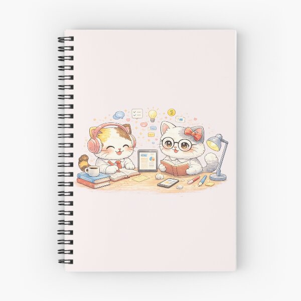 Item preview, Mochi & Lumi – Studying Together designed and sold by Mochi Studio.