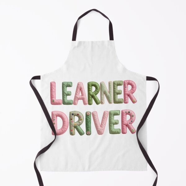 Item preview, LEARNER DRIVER - IN PINK & GREEN FAUX LETTERING designed and sold by AlexOBrienArt.