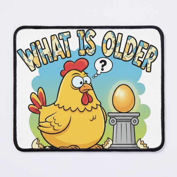 Item preview, What Is Older – Funny Chicken And Egg Cartoon T-Shirt designed and sold by Imaginarium of Chaos falcon88 .