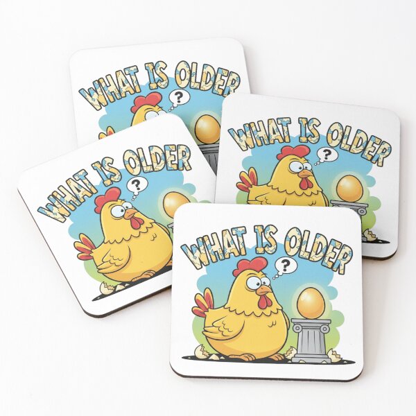 Item preview, What Is Older – Funny Chicken And Egg Cartoon T-Shirt designed and sold by Imaginarium of Chaos falcon88 .