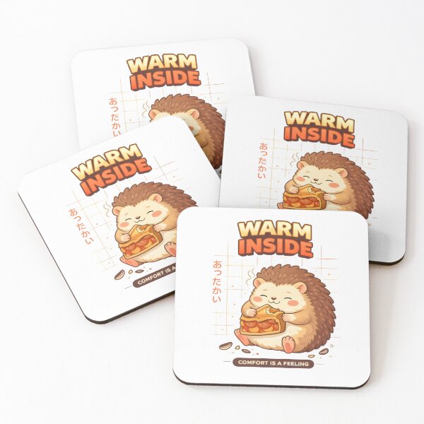 Item preview, Warm Inside – Cute Hedgehog with Apple Pie Cozy Food Illustration designed and sold by Snackwear Apparel.