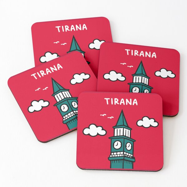 Item preview, Clock tower doodle style Tirana Albania designed and sold by INTRIGUEprints.