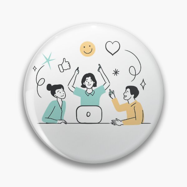 Item preview, Positive Teamwork Illustration Design designed and sold by CreativePallavi.