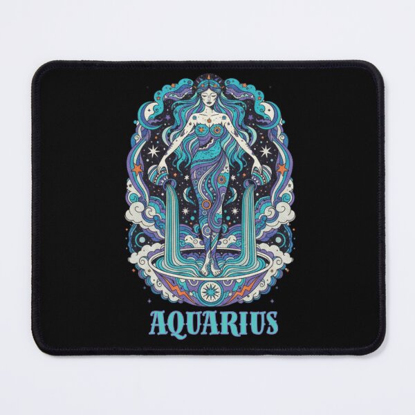 Item preview, Aquarius Psychedelic Cosmic Water Bearer designed and sold by ChaaiTee.