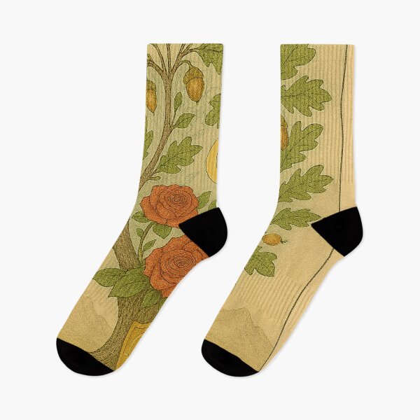 Item preview, IV — The Emperor + Oak Rose & Crescent Moon Botanical Tarot Card designed and sold by LuxuryApparels.