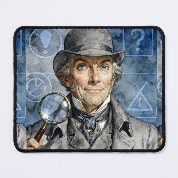Item preview, Detective Bucket from Bleak House Characters from Dickens series illustration watercolor art designed and sold by Vintage Designs +.