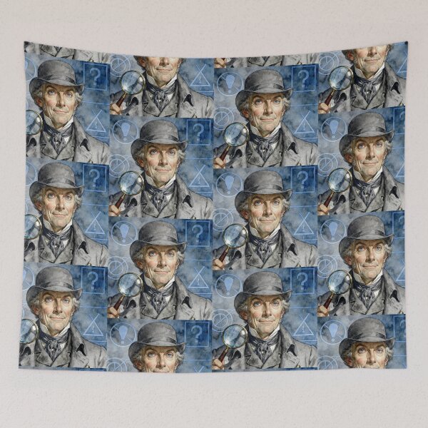 Item preview, Detective Bucket from Bleak House Characters from Dickens series illustration watercolor art designed and sold by Vintage Designs +.