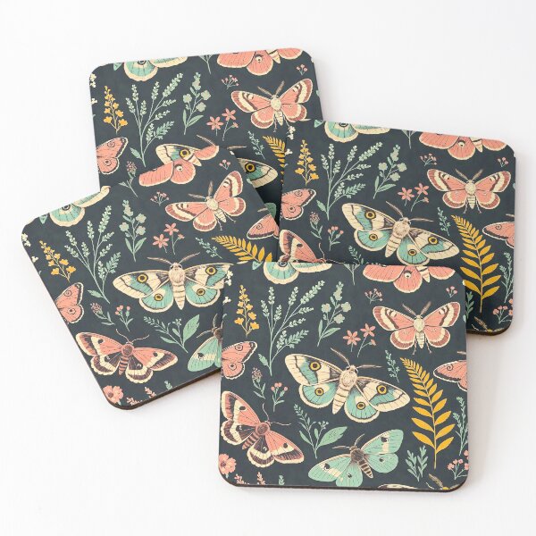 Item preview, Vintage Moth and Botanical Garden Pattern designed and sold by AestheticsTime.