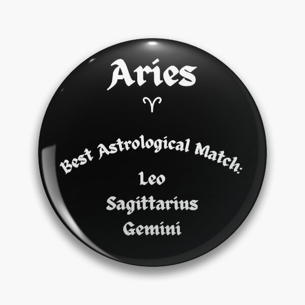Item preview, Aries Best Astrological Match – Zodiac Compatibility Typography Design designed and sold by MOKRONOS.