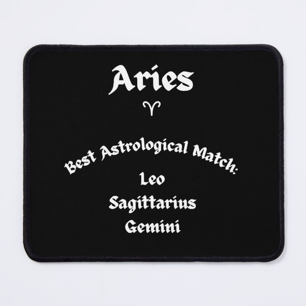 Item preview, Aries Best Astrological Match – Zodiac Compatibility Typography Design designed and sold by MOKRONOS.