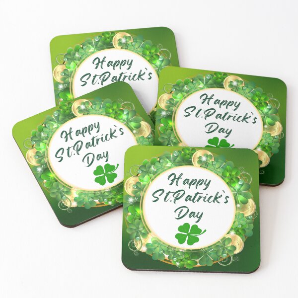Item preview, Happy St.Patrick`s Day Shamrock Gold Coin Green Irish Lucy Funny Gifts  designed and sold by MalwasBasket.