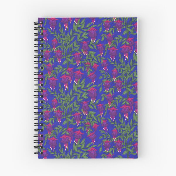 Item preview, Fuchsia Flower Seamless Pattern with Dark Blue Background designed and sold by NaliniLe.