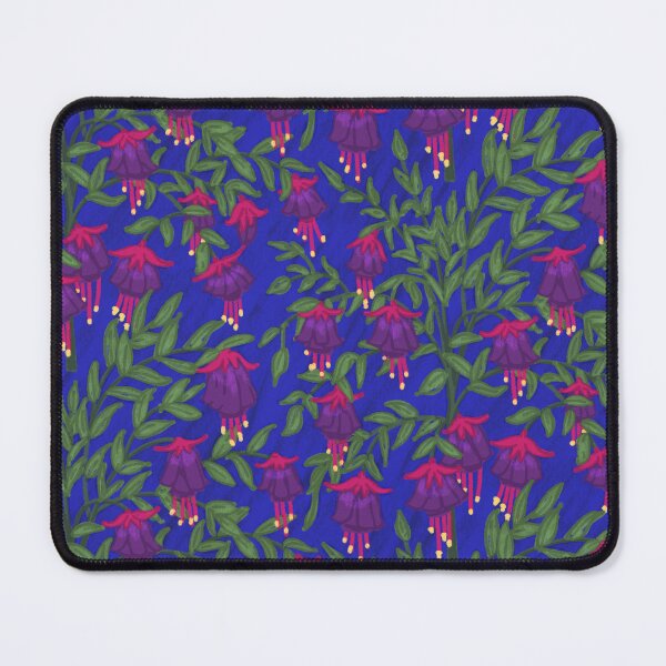 Item preview, Fuchsia Flower Seamless Pattern with Dark Blue Background designed and sold by NaliniLe.