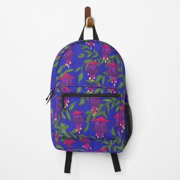 Item preview, Fuchsia Flower Seamless Pattern with Dark Blue Background designed and sold by NaliniLe.