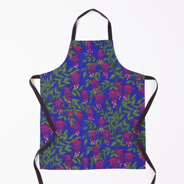 Item preview, Fuchsia Flower Seamless Pattern with Dark Blue Background designed and sold by NaliniLe.