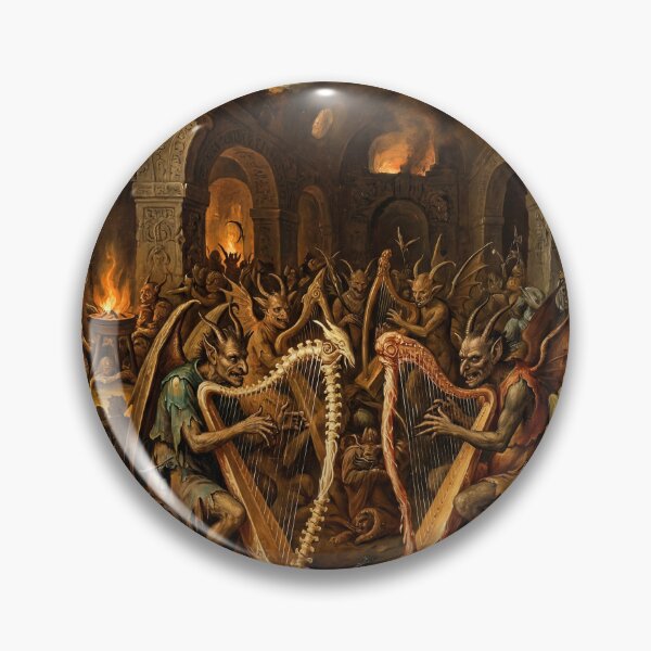 Item preview, Infernal Harp Court after Hieronymus Bosch and Pieter Bruegel designed and sold by Vintage Designs +.