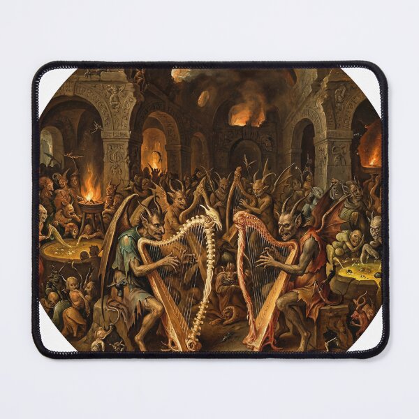 Item preview, Infernal Harp Court after Hieronymus Bosch and Pieter Bruegel designed and sold by Vintage Designs +.