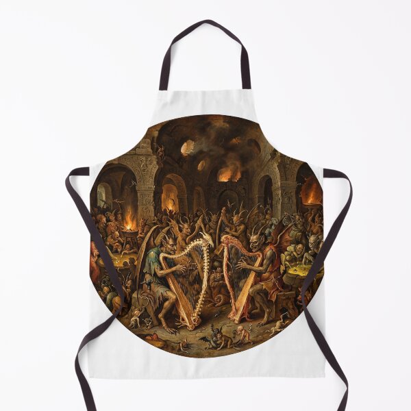 Item preview, Infernal Harp Court after Hieronymus Bosch and Pieter Bruegel designed and sold by Vintage Designs +.