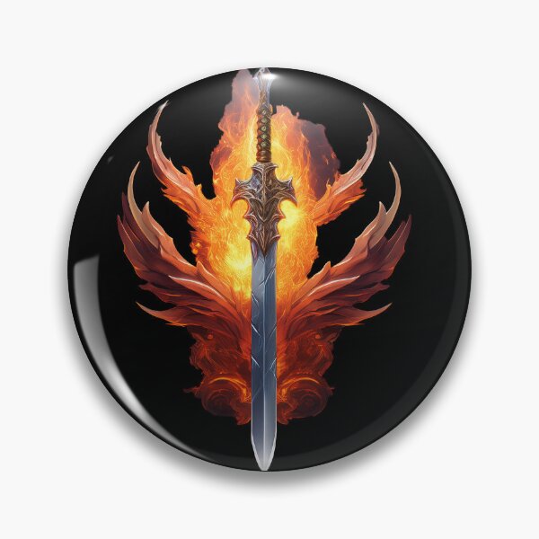Item preview, Winged Fire Sword designed and sold by Black Ink Visions.
