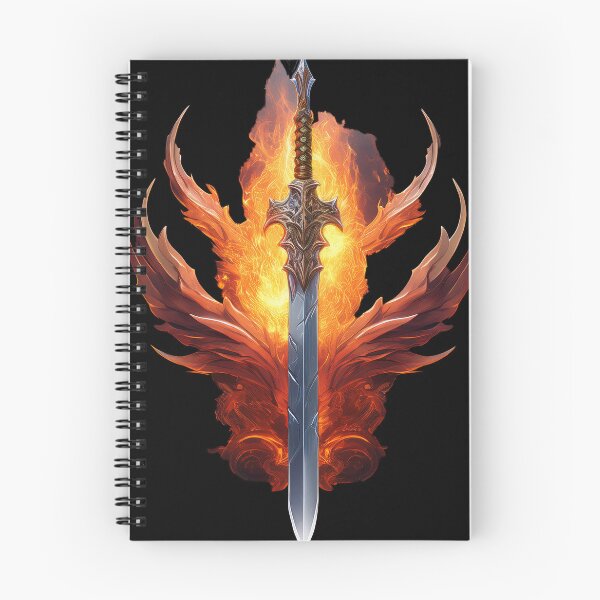 Item preview, Winged Fire Sword designed and sold by Black Ink Visions.