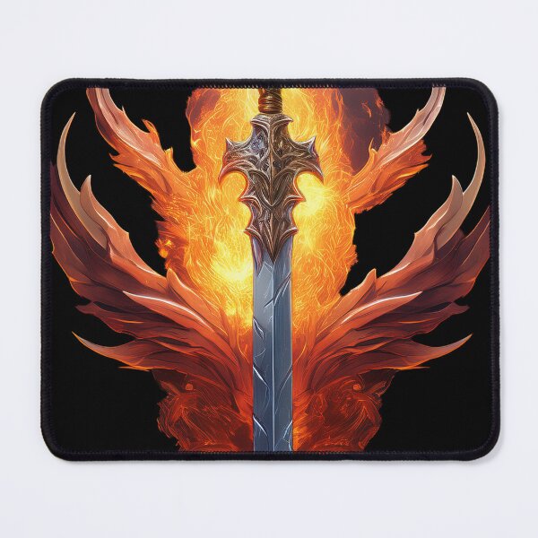 Item preview, Winged Fire Sword designed and sold by Black Ink Visions.
