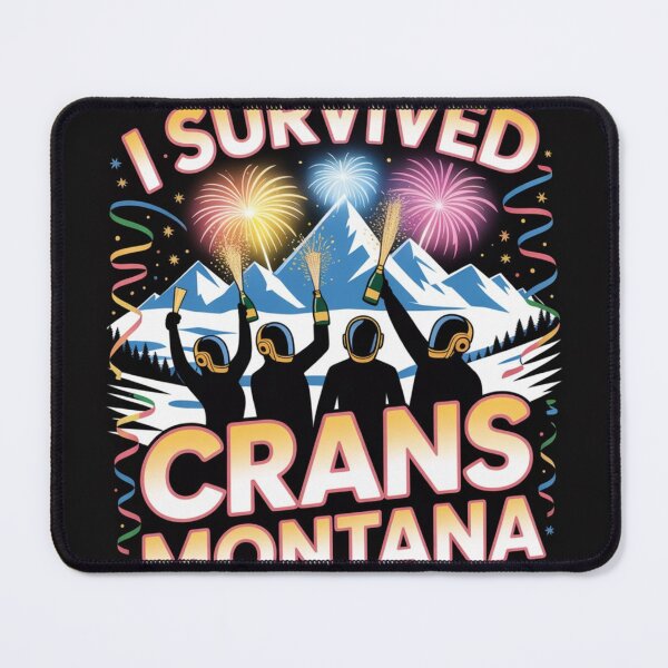 Item preview, I Survived Crans Montana Ski Trip designed and sold by MeowMoodArt.