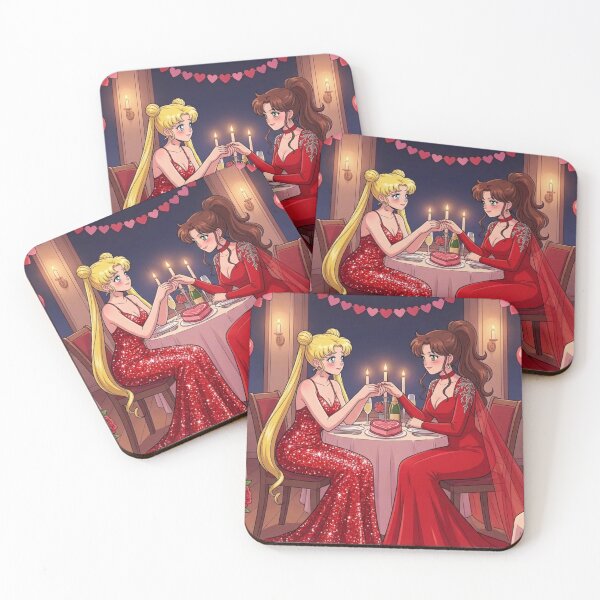 Item preview, Usagi and Makoto on a Valentine's Date designed and sold by Solace Sparkles.