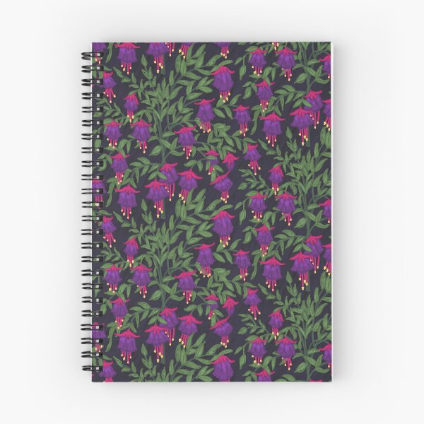 Item preview, Fuchsia Flower Seamless Pattern with Dark Background designed and sold by NaliniLe.