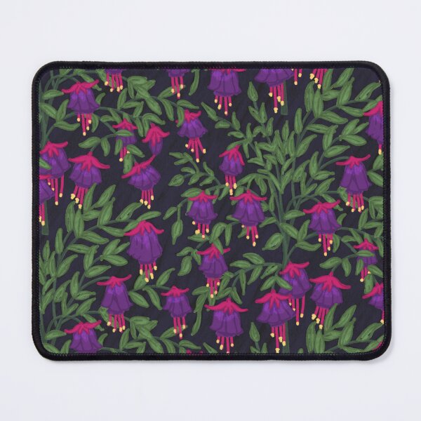 Item preview, Fuchsia Flower Seamless Pattern with Dark Background designed and sold by NaliniLe.