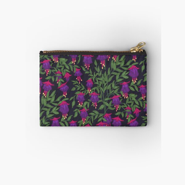 Item preview, Fuchsia Flower Seamless Pattern with Dark Background designed and sold by NaliniLe.
